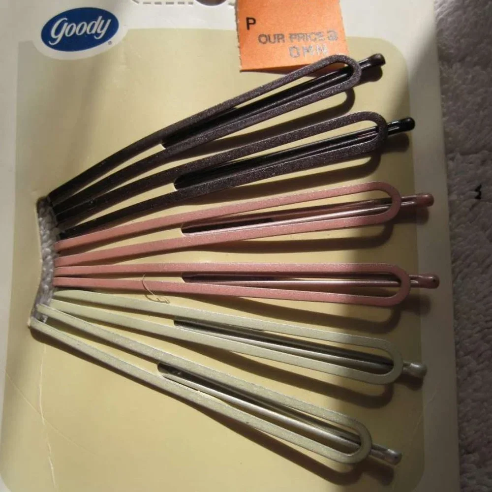 6 Goody Open Design Betsy Metal Bobby Slides Hair Pins Pink White Gray 2006 2015